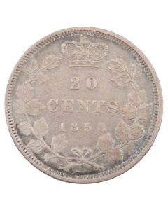 1858 Canada 20 cents RE-5 