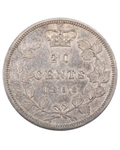 1858 Canada 20 cents EF+