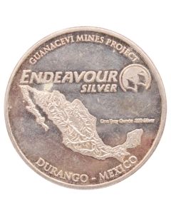 1 oz .999 Pure Endeavour Silver Durango Mexico Guanacevi Mines Project Round 