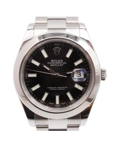 Rolex Datejust II 116300 Black Dial Automatic 41mm Mens Oyster Perpetual Watch