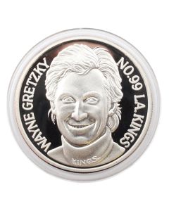 1 oz Silver Wayne Gretzky L.A. Kings .999 Silver Round NHL All time Lead Scorer