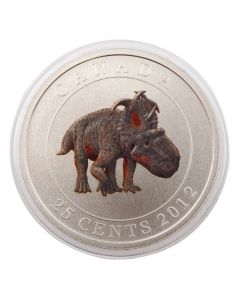 2012 Canada 25 Cent Coin: Pachyrhinosaurus Lakustai RCM Glow in the Dark Coin 