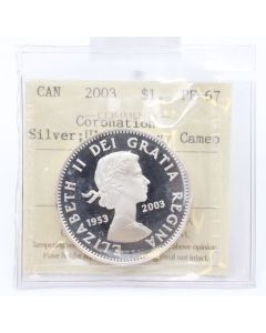 2003 Canada $1 Special Edition Coronation Silver dollar ICCS PF-67 Ultra Cameo