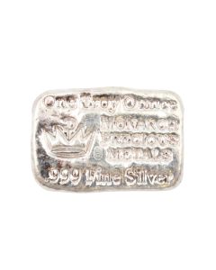 1 oz .999 Hand Poured Fine Silver Bar Monarch Precious Metals