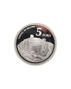 2011 Spain 5 Euro Spanien Castell de Bellver 925 Silver Proof Coin With Capsule 
