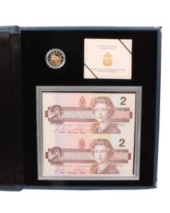 1996 $2 Special Edition Silver Piedfort Coin and Banknote Set 
