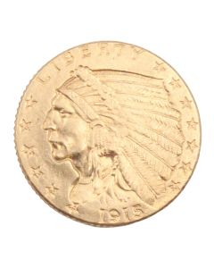1915 2.50 Indian quarter eagle gold coin EF+