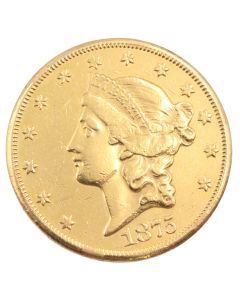 1875 cc $20 gold coin Carson City double eagle 33.37 grams  polished