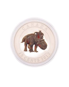 2012 25-Cent Coloured Coin – Pachyrhinosaurus lakustai