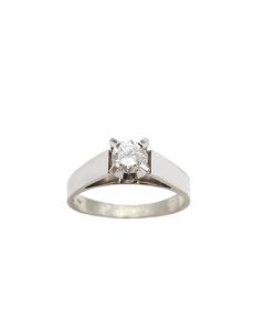 14K White Gold Ladies 0.40 Carat Birks Diamond Engagement Ring Size 5