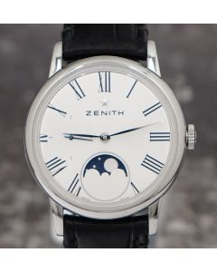 Zenith Elite Ultra Thin Moonphase 33mm 03.2330.692 Stainless Watch Just Serviced