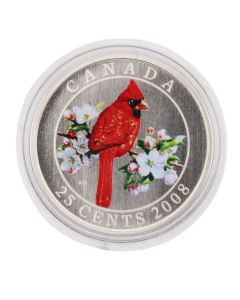 2008 25-Cent Coloured Coin – Northern Cardinal