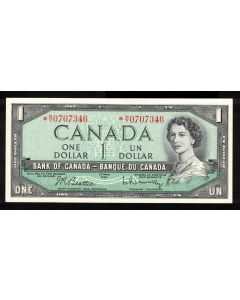 1954 Canada $1 replacement note Beattie Rasminsky *N/Y 0707346 Choice UNC+