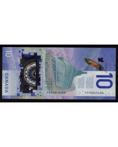 2018 Canada $10 radar banknote Wilkins Macklem FFF 0043400 Choice UNC