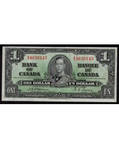 1937 Canada $1 banknote Osborne Towers A/A4630143 nice VF+