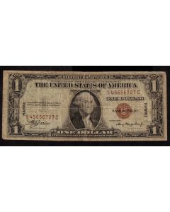 1935 A $1 USA silver certificate Brown Seal HAWAII S45656727C F-2300 G/VG