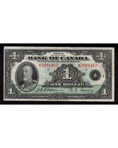 1935 Canada $1 banknote A3991462 VF+