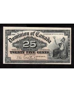 1900 Canada 25 Cent banknote Courtney very nice  UNCIRCULATED+  EPQ