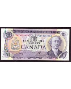 1971 Canada $10 note Lawson EEC3051755 OBV & REV Ink Smear Error AU