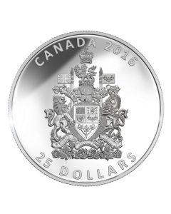 2016 Canada $25 The Coat of Arms of Canada - Pure Silver Piedford