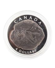 2009 Canada $4 Dinosaur Collection: Tyrannosaurus Rex - Pure Silver Coin