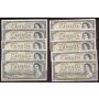 10x 1954 Canada $20 banknotes BC-41a & BC-41b 10-notes circulated condition