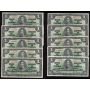 10x 1937 Canada $1 banknotes all Coyne Towers all 10-notes a/VF