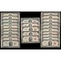 25 X 1953 USA RED SEAL $2 notes Series 1953 A B C FR-1500-01-02-03 VF to VF+