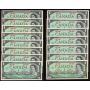 15 x 1867-1967 Canada Centennial $1 banknotes 15-notes all Choice Uncirculated