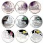 9x Coins 2000-2002 Canada Transportation Series Silver Proof $20 Hologram 