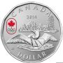 2014 Canada - One $1 Dollar Lucky Loonie Silver Olympic Coin