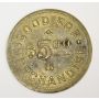 c1938 Shaunavon Sask $5.00 merchant token Stevenson Bros