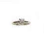 Diamond ring 0.36ct H SI2 set in 19K white gold + 19K plain band  