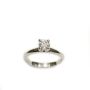 Diamond ring 0.36ct H SI2 set in 19K white gold + 19K plain band  