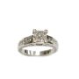 Ladies 14 Karat White Gold 0.56 Diamond Carat Engagment Ring 