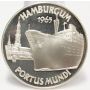 1965 Argenteus III Ducat silver coin HAMBURGUM by Werner Graul 