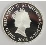 2008 St Helena & Ascension £5 coin .925 silver RAF DAVID LORD 