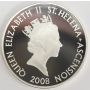 2008 St Helena Ascension £5 coin .925 RAF JOHNNIE JOHNSON 