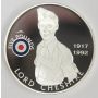 2008 St Helena & Ascension £5 coin .925 RAF LORD CHESHIRE 