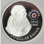 2008 St Helena Ascension £5 coin .925 RAF SIR DOUGLAS BADER 