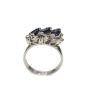 18 Karat White Gold Ladies 1.00 Carat Blue Sapphire and Diamond Ring