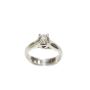 Hearts & Arrows Diamond ring 0.47ct F VS2 Ideal cut 19K white gold 