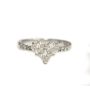 0.92ct Princess & Demi Luna cut Diamonds Ring 