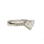 0.92ct Princess & Demi Luna cut Diamonds Ring 