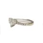 0.92ct Princess & Demi Luna cut Diamonds Ring 