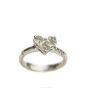 0.92ct Princess & Demi Luna cut Diamonds Ring 