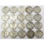 20x Walking Liberty Half Dollars 5x1917 17do 6x18 18d 2x20 20d 2x20s 2x23s  