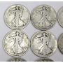 20x Walking Liberty Half Dollars 5x1917 17do 6x18 18d 2x20 20d 2x20s 2x23s  