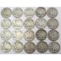 20x Walking Liberty Half Dollars 5x1917 17do 6x18 18d 2x20 20d 2x20s 2x23s  