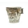 Greece .900 Silver cup Vapheio model Oxen/Bulls Man & Trees 